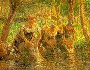 Camille Pissaro Washerwoman, Eragny sur Epte Spain oil painting reproduction